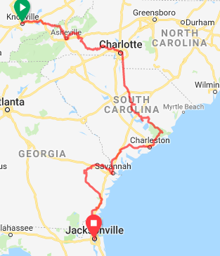 Knoxville to St. Augustine